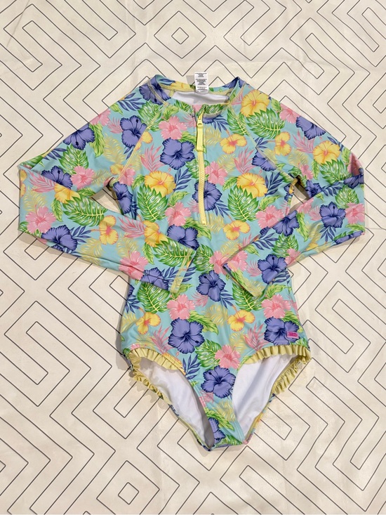 Ruffle Butts Other - Ruffle Butts Floral Longsleeve Swimsuit
